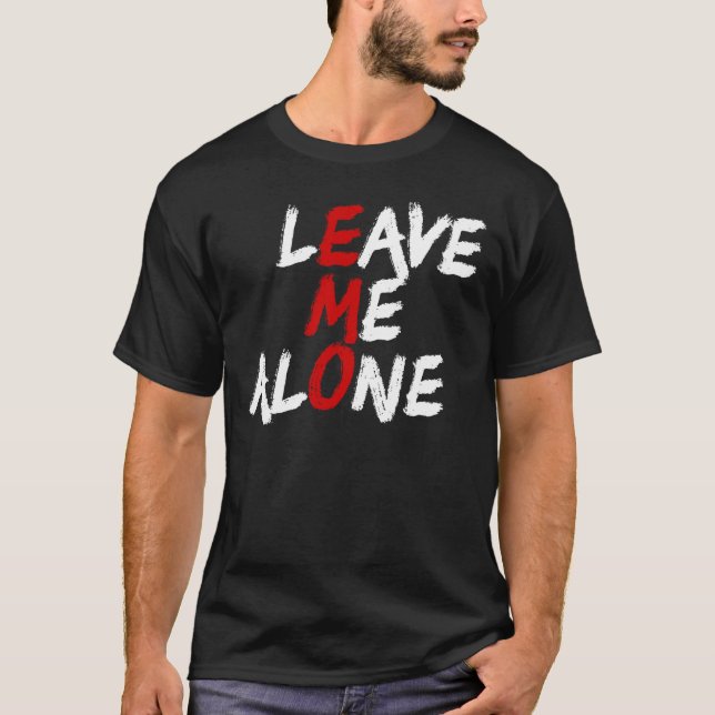 T-shirt Laissez-moi seul Emo Introvert Anti-Social Emo (Devant)
