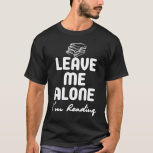 T-shirt Laissez-moi tranquille, je lis pile de livres sarc