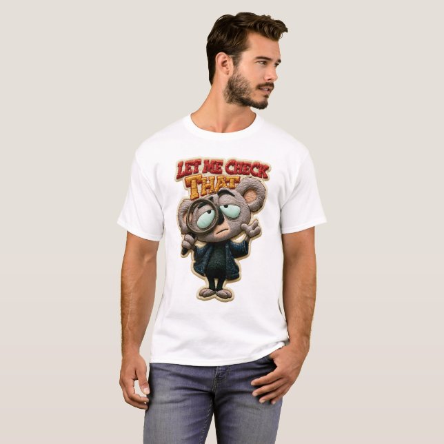 T-shirt Laissez-Moi Vérifier Ce Patch Brodé Koala Drôle (Devant entier)