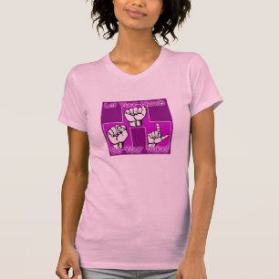 T-shirt Laissez vos mains être votre chemise de rose de