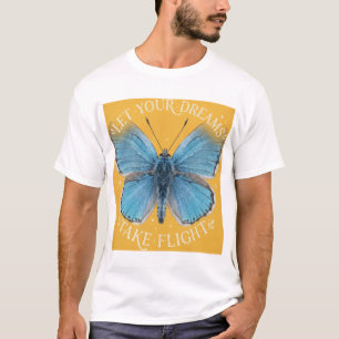 T-shirt Laissez vos rêves prendre leur envol Papillon Bleu