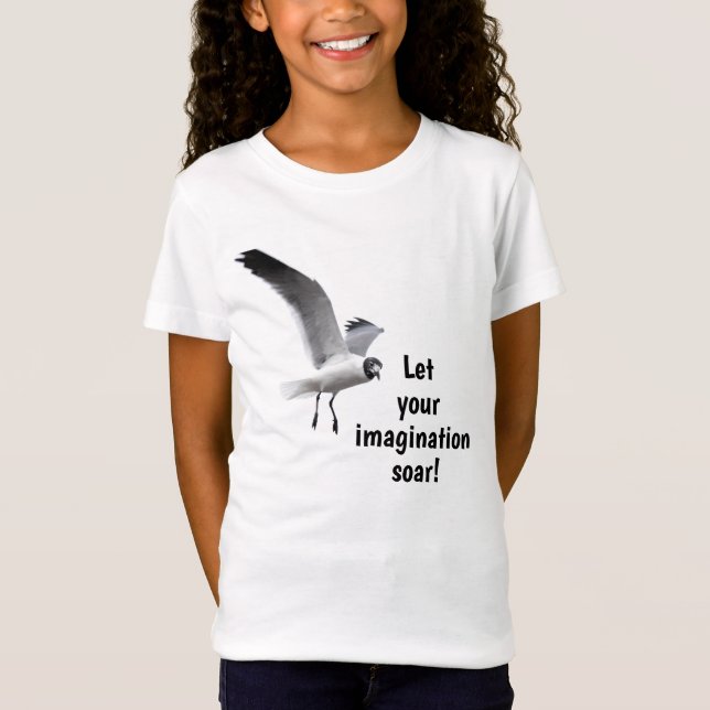 T-Shirt Laissez votre imagination exploser ! Mouette volan (Devant)