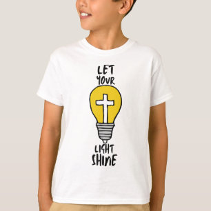 T-shirt Laissez votre lumière briller la Bible Croix de ga