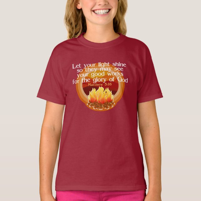 T-shirt Laissez Votre Lumière Briller Les Chemises Chrétie (Devant)