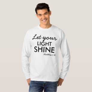 T-shirt Laissez Votre Lumière Briller Personnalisée Bible 