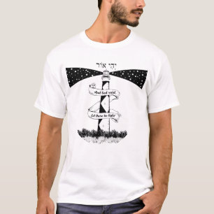 T-shirt LAISSEZ-Y UN phare LUMINEUX noir et blanc