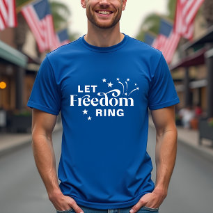 T-shirt Laissons la liberté dominer la typographie patriot
