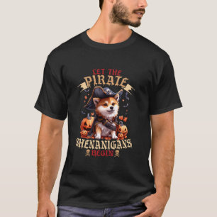 T-shirt Laissons les shenanigans pirates commencer Shiba I