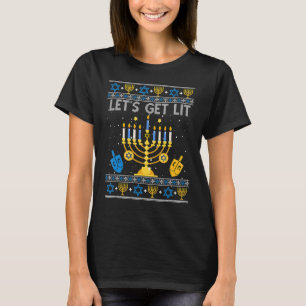 T-shirt Laissons-nous tomber Chanukah Hanoukka Drôle Noël