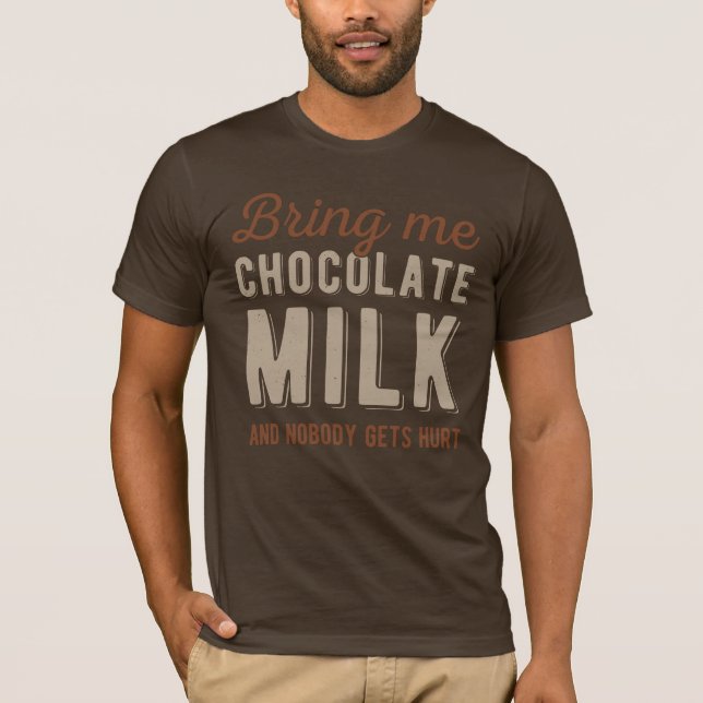 T-shirt Lait au chocolat amusant (Devant)
