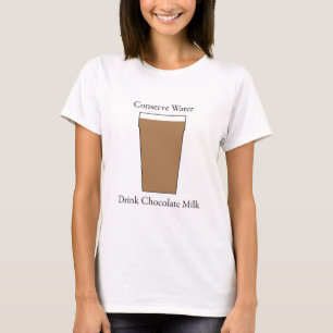 T-shirt Lait chocolaté de boissons de l'eau de Concerve