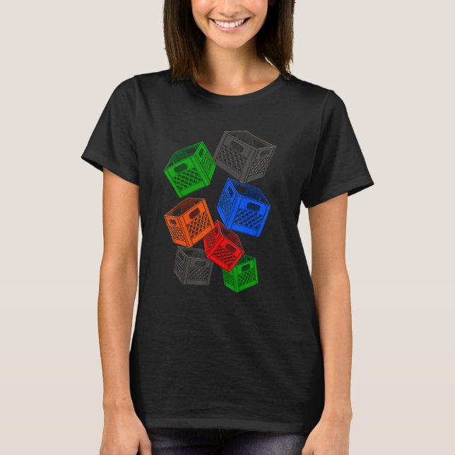 T-shirt Lait Crate Block Crate Game Tee - shirts Challenge (Devant)