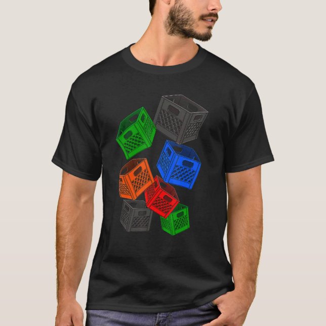 T-shirt Lait Crate Block Crate Game Tee - shirts Challenge (Devant)