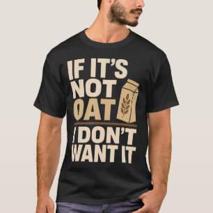T-shirt Lait d'avoine Latte Café Végétalien Sans Produits 