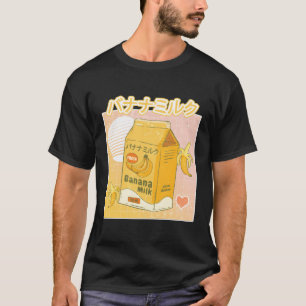 T-shirt Lait de banane Lait esthétique Japonais Comme Kawa
