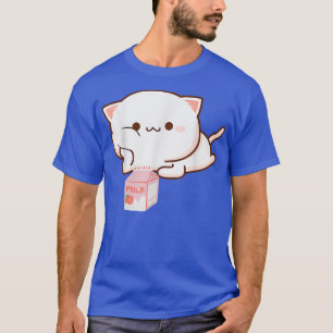 T-shirt Lait de fraise de chat Anime japonais Kawaii