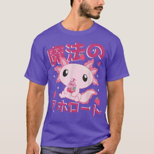 T-shirt Lait de fraise Kawaii Aolotl Shake Anime japonais
