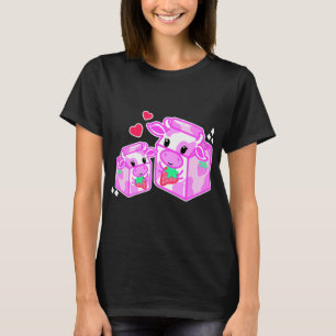 T-shirt Lait de fraise Kawaii Vache de fraise