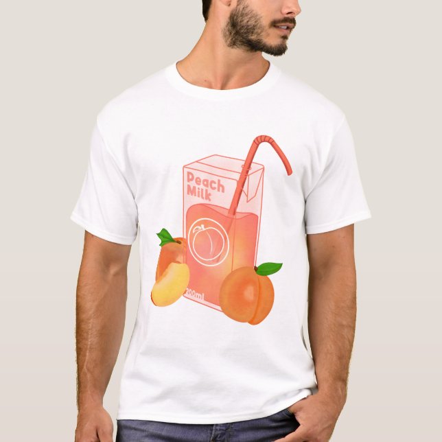 T-shirt Lait de pêche (Devant)