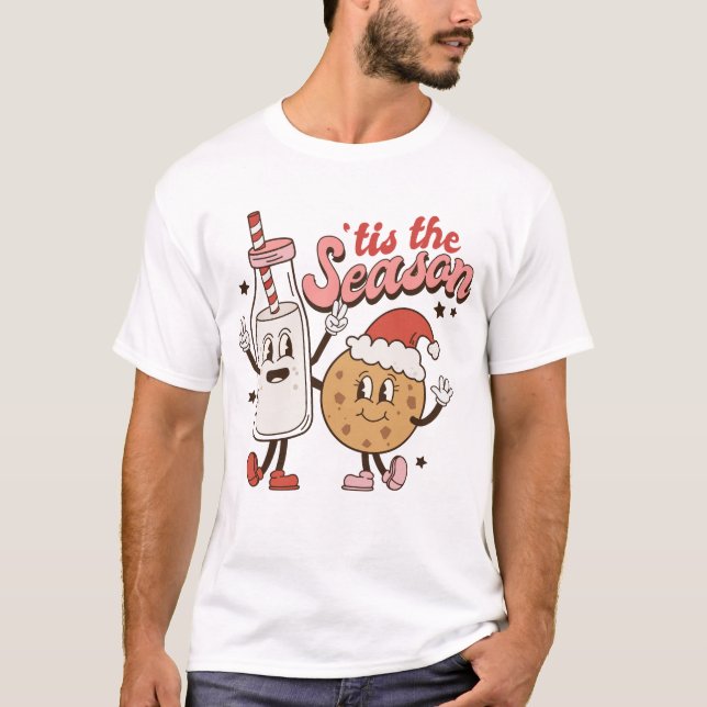 T-shirt Lait et biscuit de Noël (Devant)