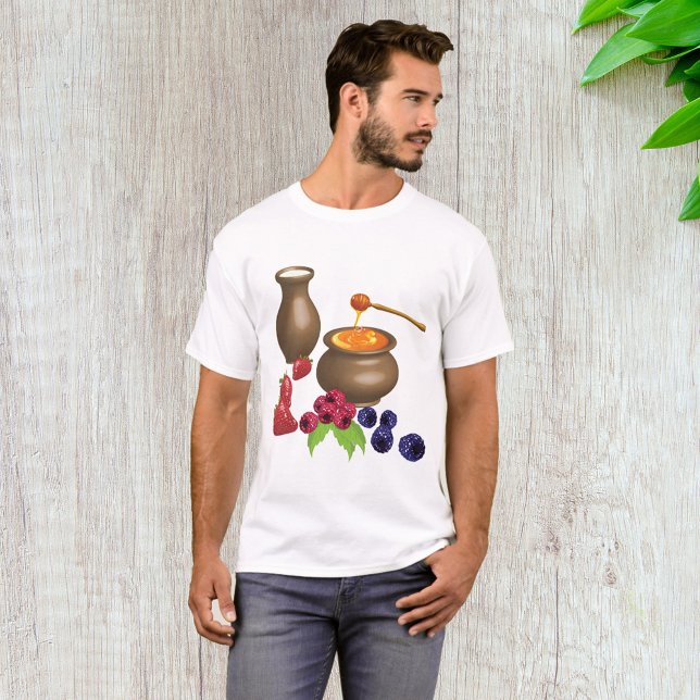 T-shirt Lait et miel avec baies Alimentation rustique (Créateur téléchargé)