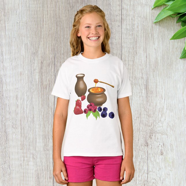 T-shirt Lait et miel avec baies Alimentation rustique (Créateur téléchargé)