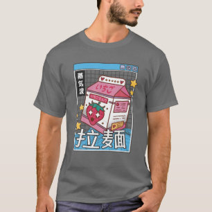 T-shirt Lait fraise numérique Japon style Otaku Anime Va