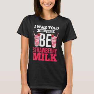 T-shirt Lait fraise Shake Coréen Vegan Japonais Boisson