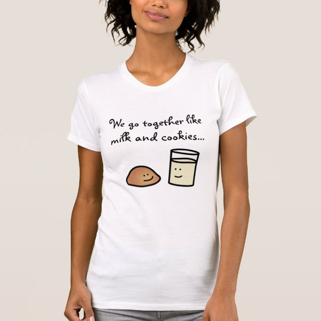 T-shirt Lait mignon et chemise personnalisable de biscuits (Devant)
