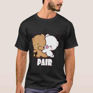 T-shirt lait mignon et mocha