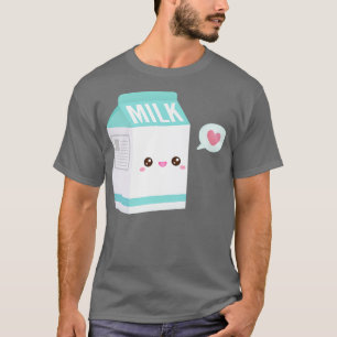 T-shirt Lait mignon tonne J'aime le lait