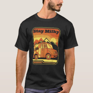 T-shirt Lait Rétro Fermier Laitier Ferme Vache Laitière Vi