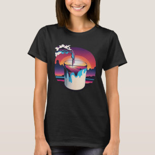 T-shirt Lait Synthwave 80s Rétrowave esthétique 1