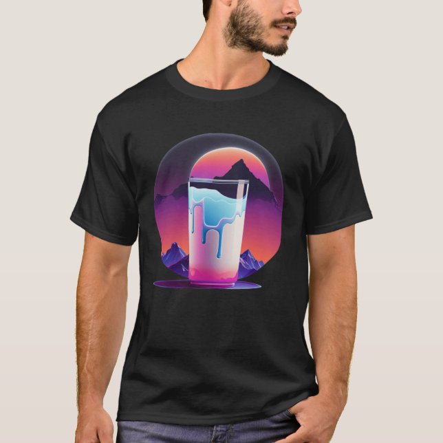 T-shirt Lait Synthwave 80s Rétrowave esthétique 2 (Devant)