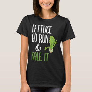 T-shirt Laitue Go Run Et Kale It Funny Vegan Runner Vegan