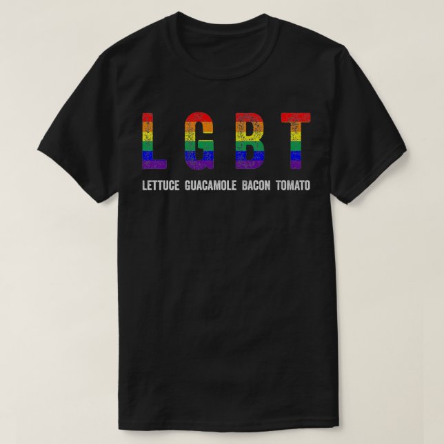 T-shirt Laitue Guacamole Bacon Tomato Drôle animaux LGBT (Design devant)