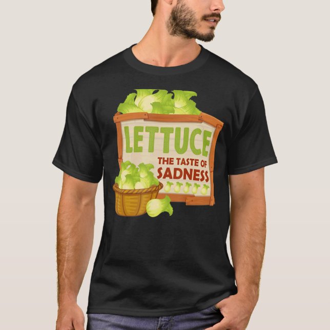T-shirt Laitue Le Goût De La Tristesse Vegan Green Food Di (Devant)