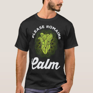 T-shirt Laitue Romaine Calme Végétalienne À Base De Plante