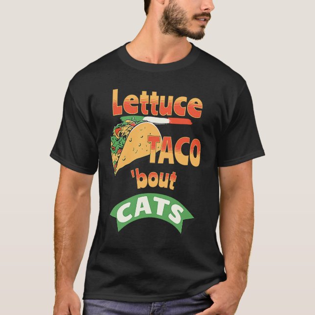 T-shirt Laitue Taco sur les chats (Devant)