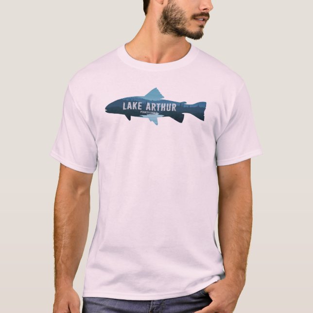 T-shirt Lake Arthur Pennsylvania Fish (Devant)