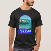 Lake Bled Slovénie Travel Retro Art Vintage