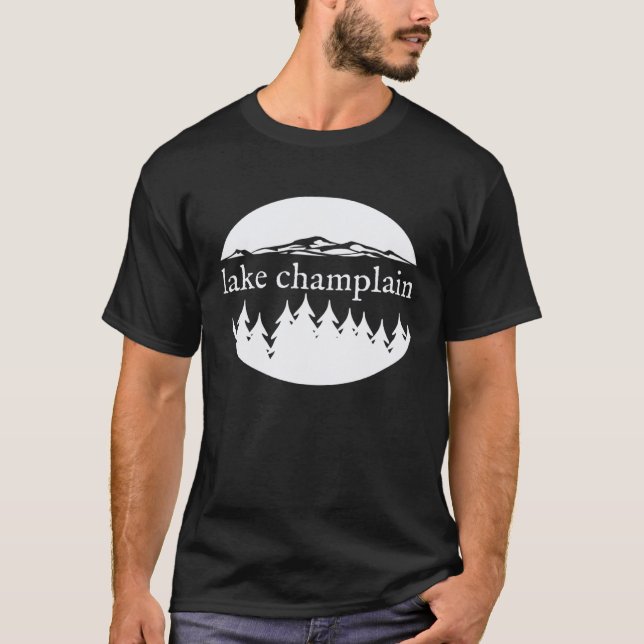 T-shirt Lake Champlain Retro Nature Vacation Souvenir (Devant)