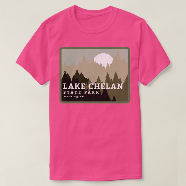 T-shirt Lake Chelan State Park Washington Trees and Forest (Design devant)