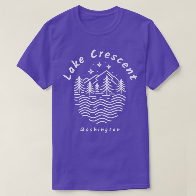 T-shirt Lake Crescent Washington Souvenir  (Design devant)