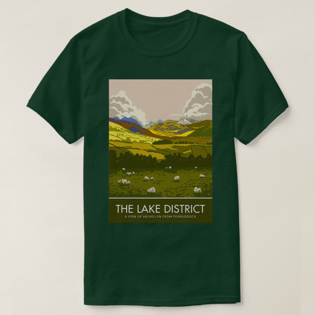 T-shirt Lake District Helvellyn de Penruddock (Design devant)