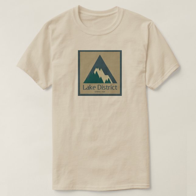 T-shirt Lake District National Park Rustic (Design devant)