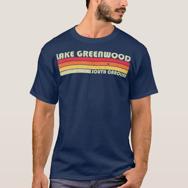 T-shirt LAKE GREENWOOD SOUTH CAROLINA Funny Fishing Cadeau (Devant)