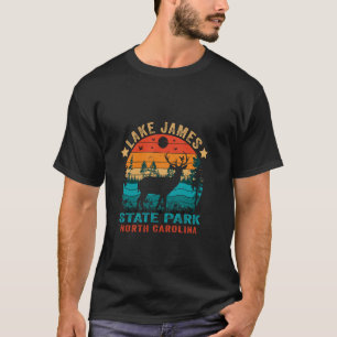 T-shirt Lake James State Park North Carolina Retro Sunset