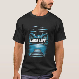 T-shirt Lake Life Devis Adventure Nature Mountains Randonn