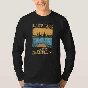 T-shirt Lake Life Lake Champlain Natation New York Swimmer